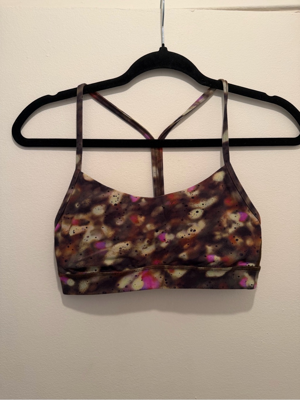 lululemon athletica Multicolor Brown & Pink Strappy Sports Bra
